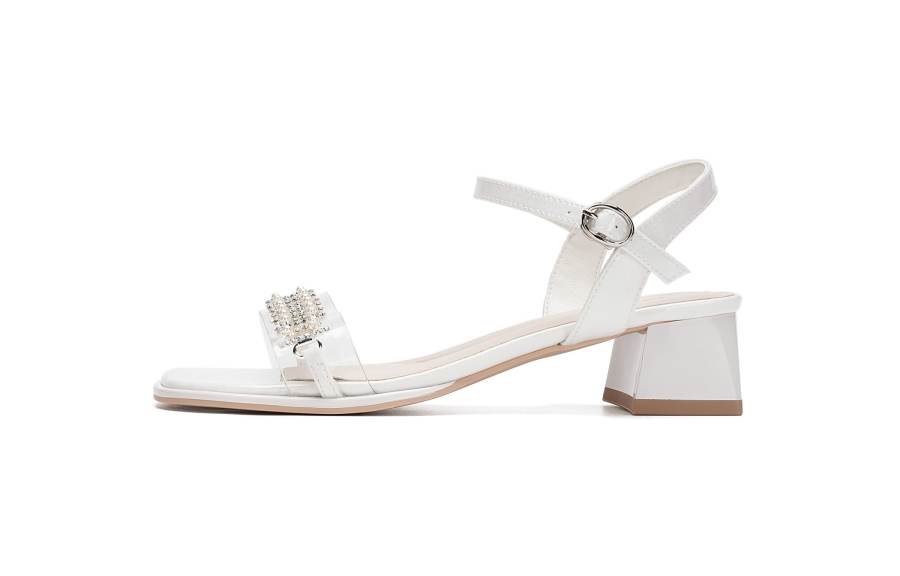 AOKANG AOKANG One Strap Sandals Women's Ecru