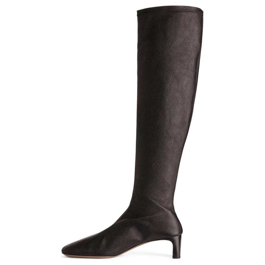 ARKET Sheepskin Over the knee Boots 4.5cm Women's Dark Brown