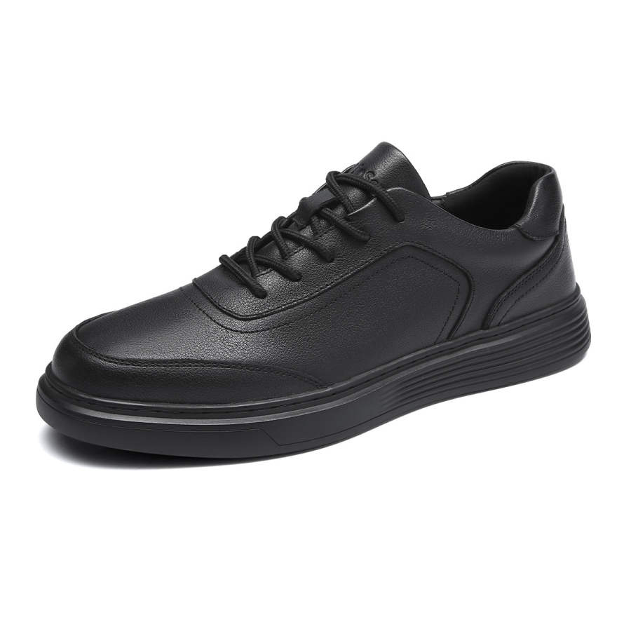 Mulinsen Top Grain Cow Leather Abrasion Resistant Lightweight Wear resistant And Lightweight Low top Skateboard Shoes