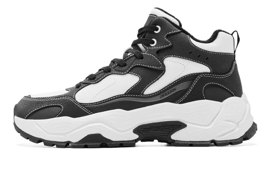 QIAODAN Cushioning Slip Resistant Abrasion Resistant Coverage Height Increasing Thermal High top Casual Shoes Men's