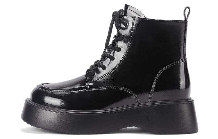 DAPHNE DAPHNE PU Short Combat Boots 5cm Women's