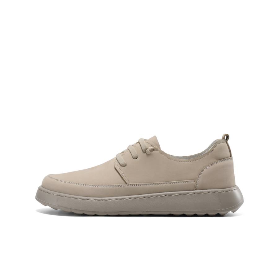 BELLE Casual Leather Shoes Men's Low Top Yellow Brown/Apricot/Khaki