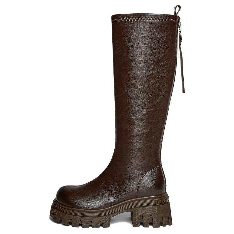 BASTO Pu Knee high Boots High Heel Women's