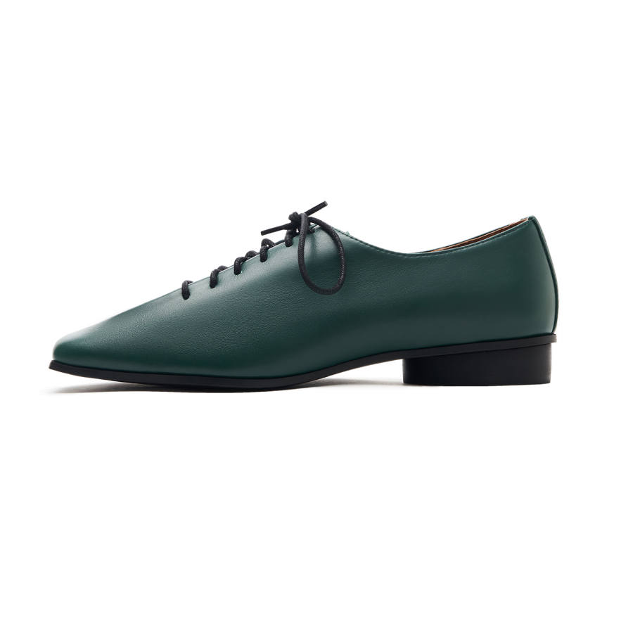 HOVANKI Top Grain Cow Leather Slip Resistant And Breathable Low top Casual Shoes Unisex Hedge Green