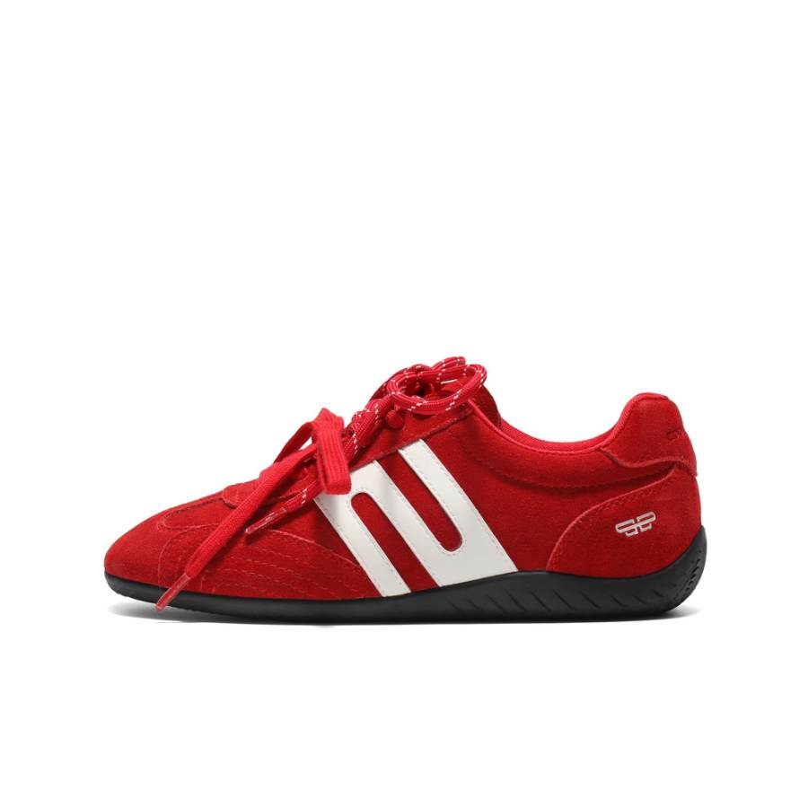 BELLE Track Family Cow Split Leather Low top Casual Shoes Women's