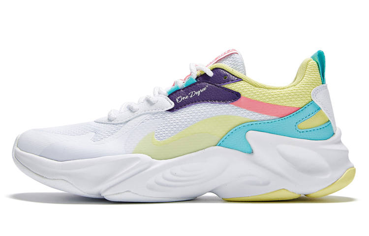 361° Slip Resistant, Abrasion Resistant, Breathable Low top Casual Shoes Women's White Cyan