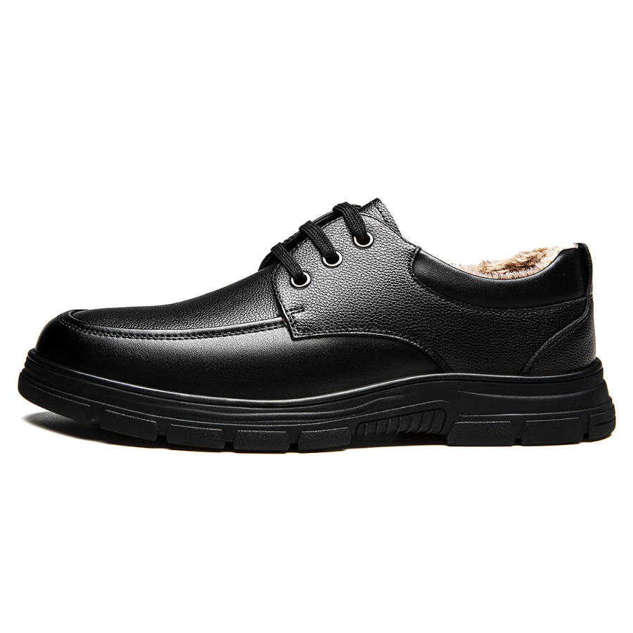 CHINT CHINT Cow Split Leather Men's Casual Shoes Men's Black