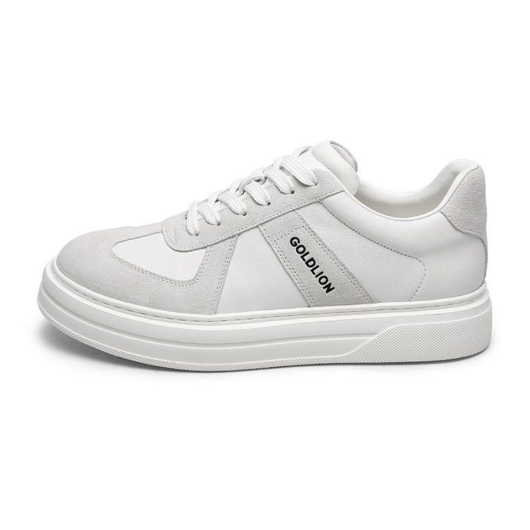 GOLDLION Top Grain Cow Leather Low top Skateboard Shoes Men's