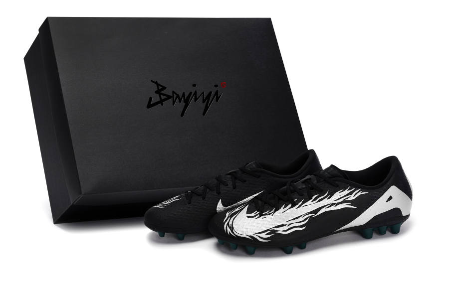 Nike Nike Mercurial Vapor 16 Abrasion Resistant Abrasion Resistant Soccer Shoes Unisex Black Silver