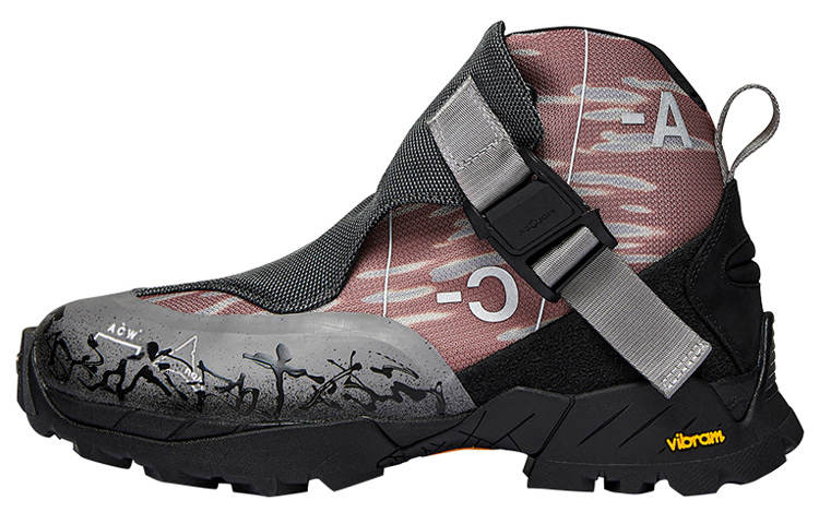 A-COLD-WALL* ROA x A COLD WALL* Slip Resistant Ankle Length Outdoor Mountaineering Boots Unisex Black