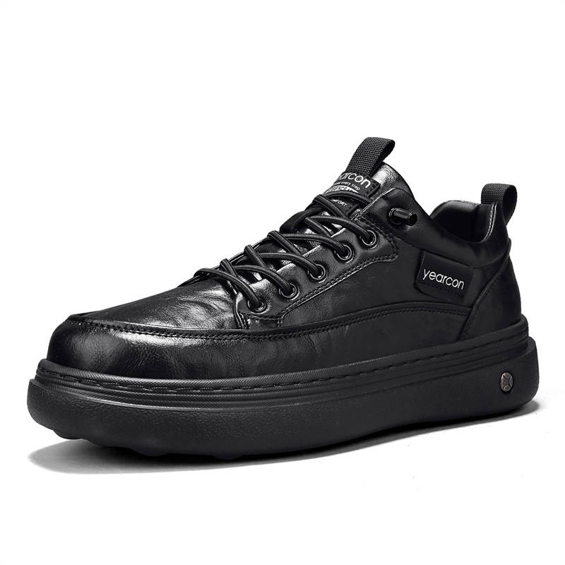 YEARCON Casual Shoes Men's Mid Top Agate Black, Burgundy