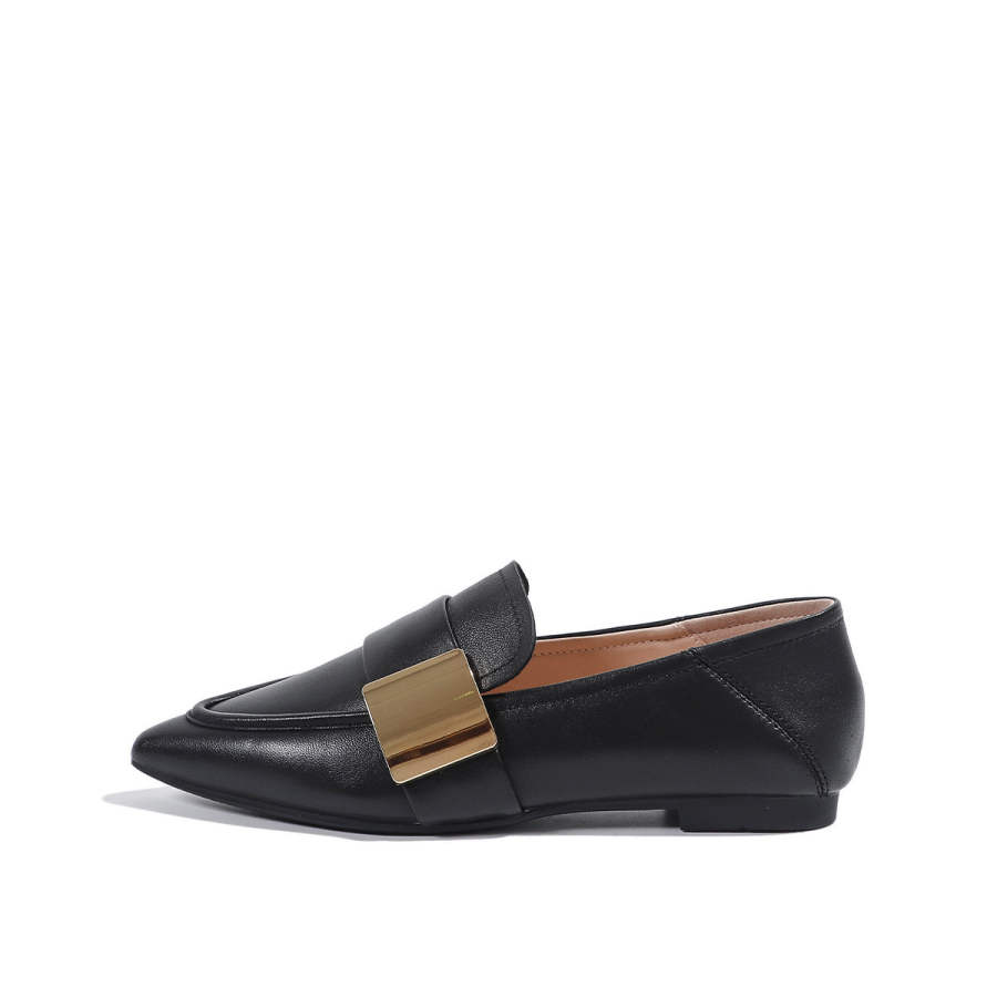 Mulinsen Sheepskin Casual Shoes 1.5cm Women's Black
