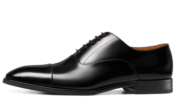 THOM WILLS Top Grain Cow Leather Platform Shoes Men's Black