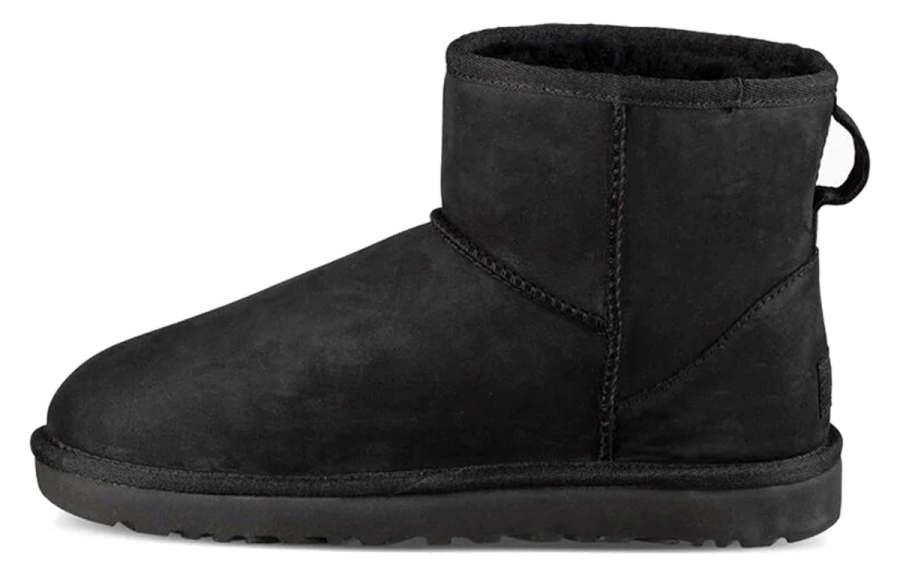 UGG UGG Classic Mini Leather Snow Boots Black Women's
