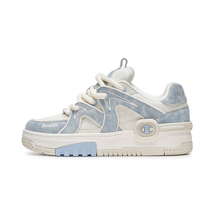 Champion Cloud Touch Shoes Balance Low top Skateboard Shoes Women's Milk White/Peak Blue