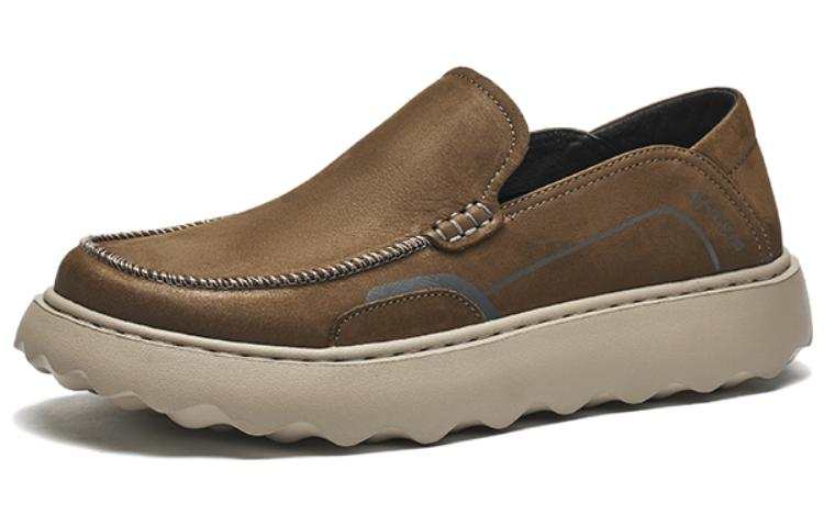 HARSON Men's Casual Shoes Men's Low Top Khaki Green/Brown