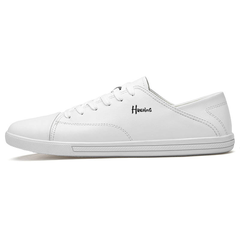 HAOXING HAOXING Cow Split Leather Casual Shoes Men's White