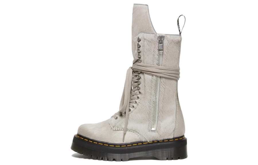 Dr.Martens Dr. Martens 1918 Ro Hair On Lace Up Strobe Calf Length Platform Boot 'Rick Owens'
