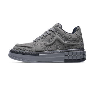 SALAXI Top Grain Cow Leather Mid top Skateboard Shoes Unisex