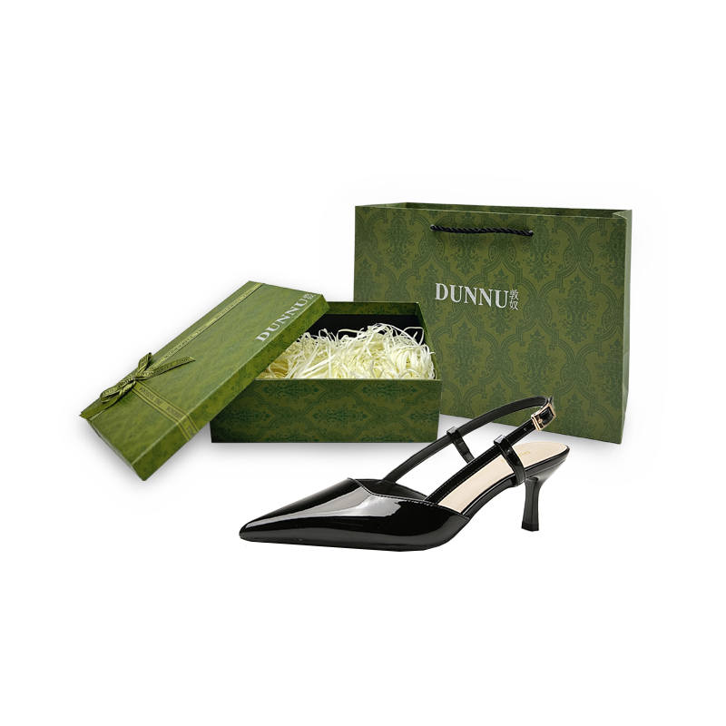 DUNNU Leather Slim Heel High Heels Women's