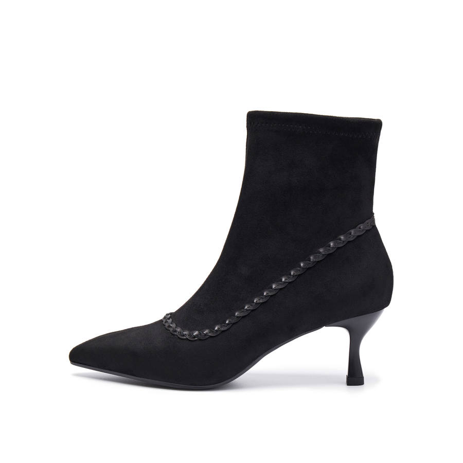 ELLE Pointed Toe Stretch Slim Boots Ankle Boots Women's 2025 Women's Boots