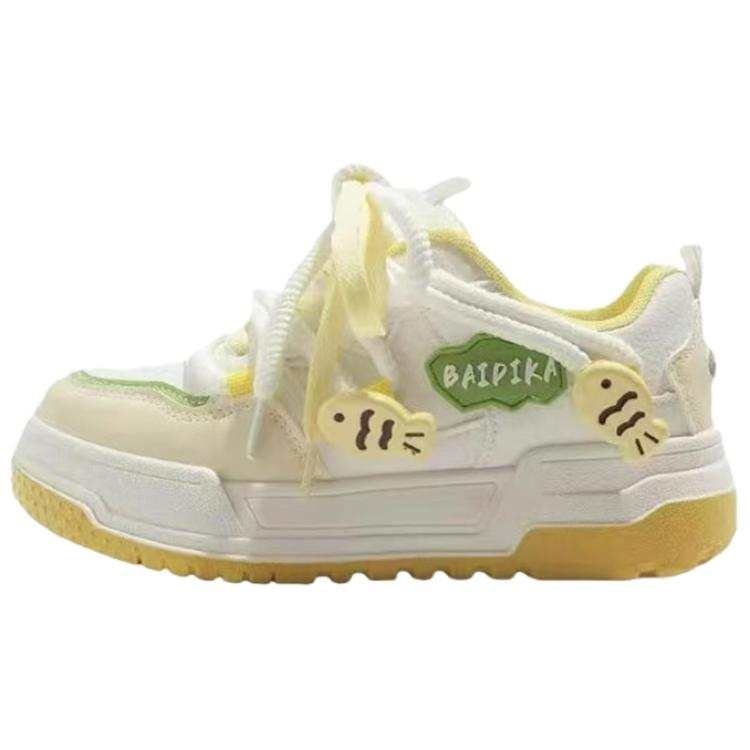 Alxnan Pu Low top Skateboard Shoes Women's Yellow