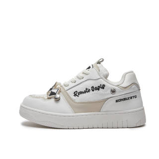 WONSURETO Skateboard Shoes Unisex Low Top Beige