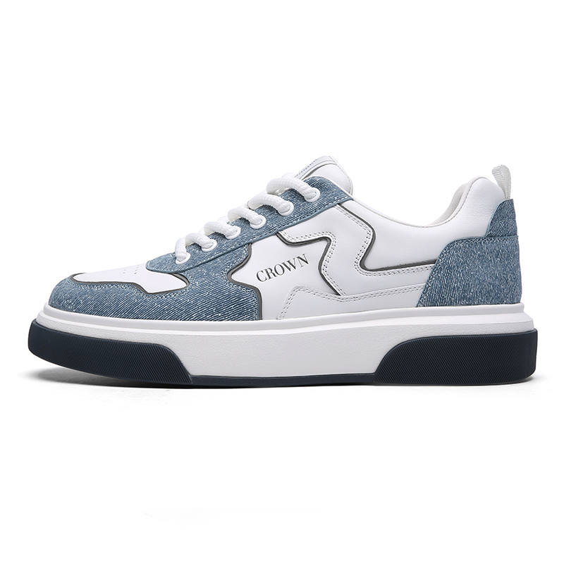 CROWN Cow Leather Low top Skateboard Shoes Men's