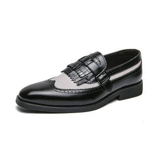 PEHL Casual Leather Shoes Men's Low Top Black/White/Blue/Brown