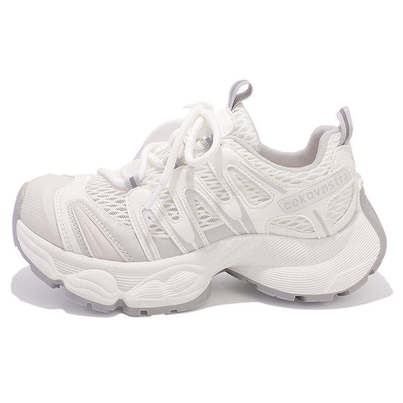 SNXR Mesh Cushioning Low top Chunky Sneakers Women's White