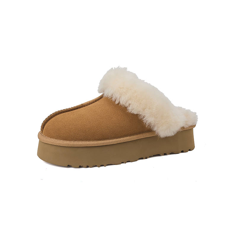 BENZI Cow Suede Thermal Abrasion Resistant Slip Resistant Thermal Abrasion Resistant Slip Resistant Short Snow Boots