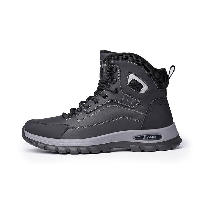 LAORENTOU Casual Shoes Men's Mid Top Black/Gray