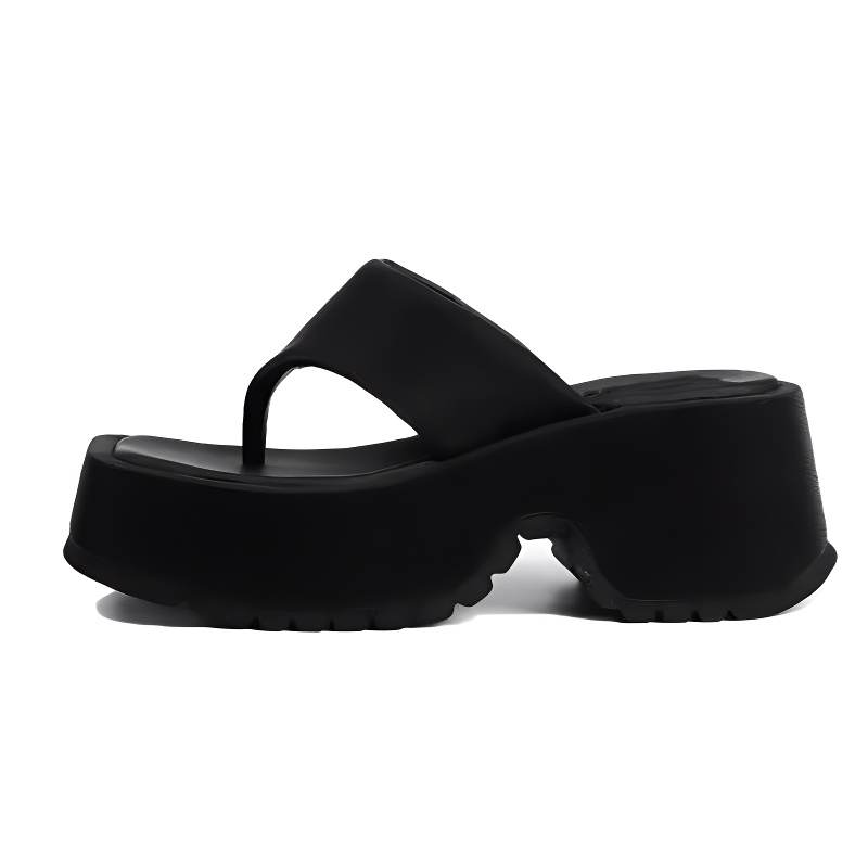 TATAYA Abrasion Resistant Flip Flops Women's Black