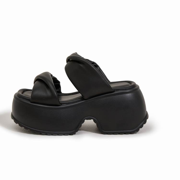 MILANLIANGE Skeleton Quick Dry Slip Resistant Abrasion Resistant Odor Resistant Slide Slippers Women's Black