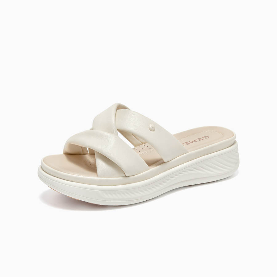 GEMEIQ EVA Leather Patchwork Slip Resistant Slip Resistant Slide Slippers Women's