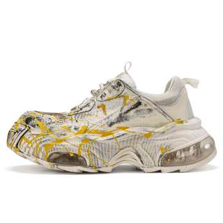 SUFEIDIMAN Star Cow Leather Cushioning Breathable Cushioning Breathable Low top Chunky Sneakers Unisex