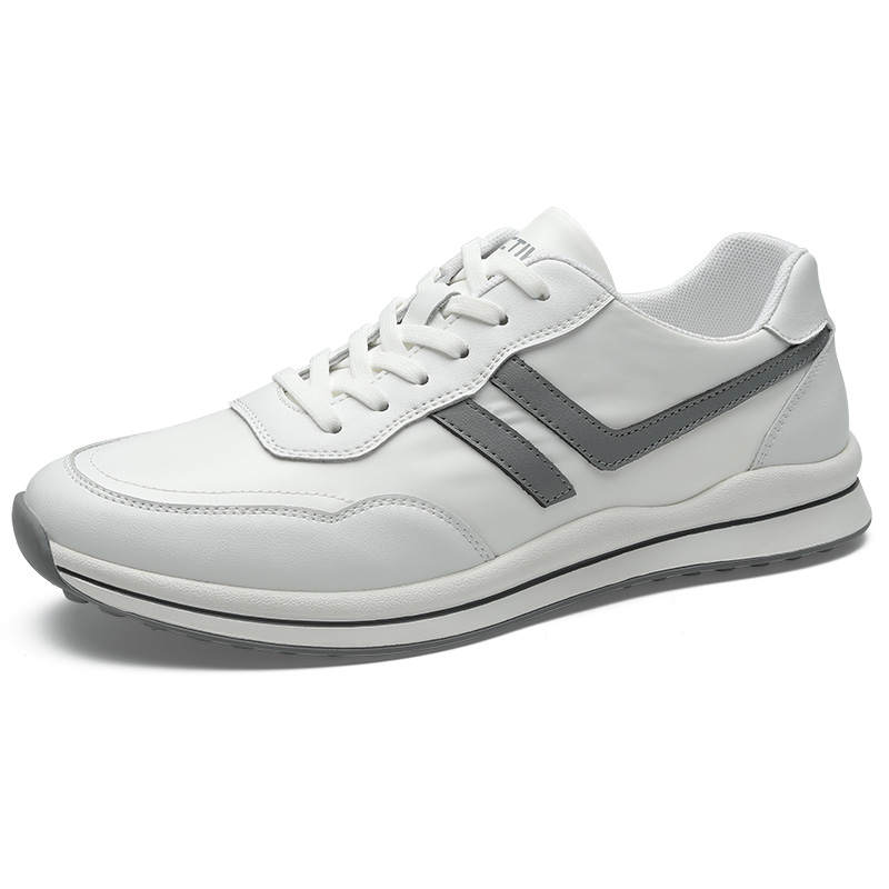 JIEDESEN Slip Resistant Cushioning Abrasion Resistant Breathable Skateboard Shoes Men's White