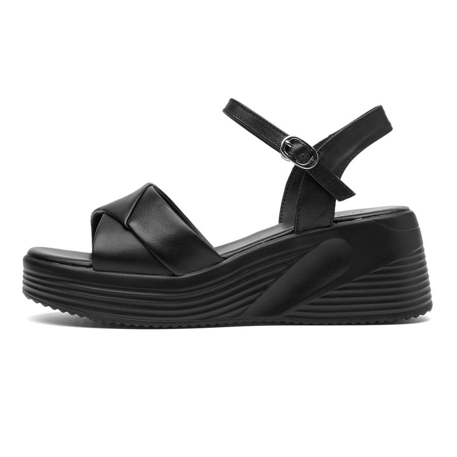Spider King Cow Leather One Strap Sandals Women's Black
