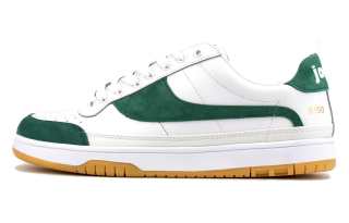JACLAR Leather Slip Resistant Abrasion Resistant Low top Skateboard Shoes Unisex Green