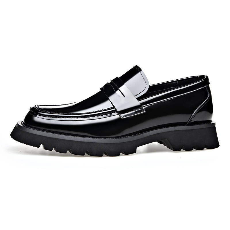 LUOMAIKE Cow Split Leather Casual Shoes Men's Black