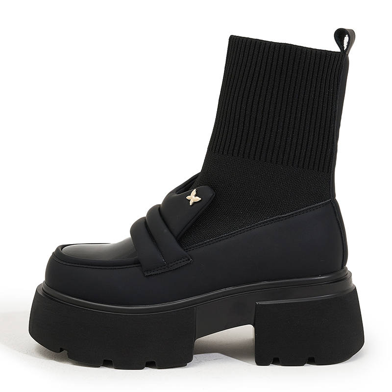 MILANLIANGE Microfiber Leather Ankle Boots 7.5cm Women's