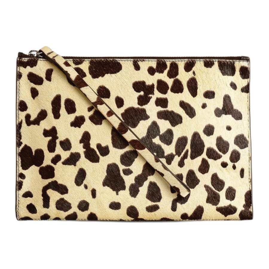 COS Cow Leather Clutch Women's Beige