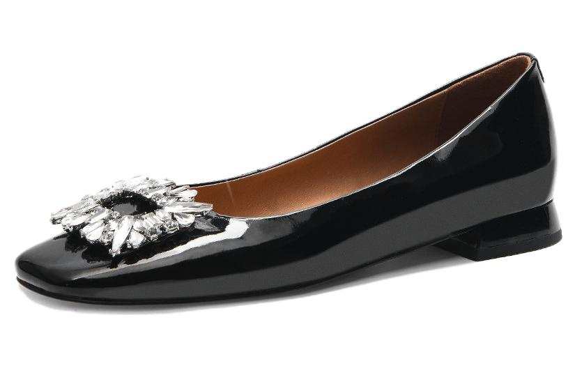 CAMEIDO Cow Split Leather Casual Shoes Women's Black