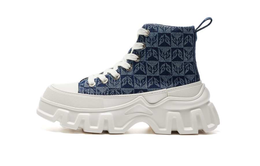 OGR Shen Model 2.0 High top Canvas Shoes Unisex Monogram Blue
