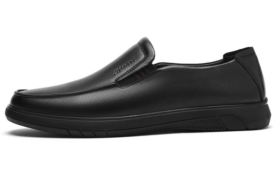 Mulinsen Top Grain Cow Leather Casual Shoes Men's Black