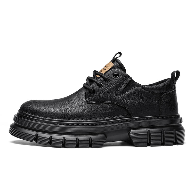 G.N.SHIJIA Work Boots Men's Low Top Black/Red Brown