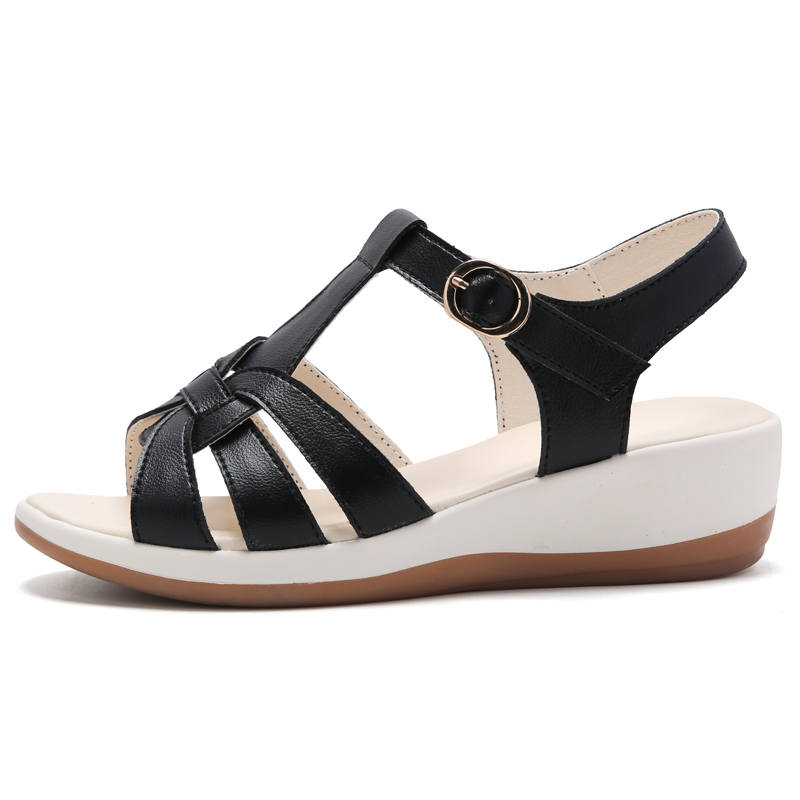 Reivantix Reivanti Synthetic Leather One Strap Sandals 4.5cm Women's Black