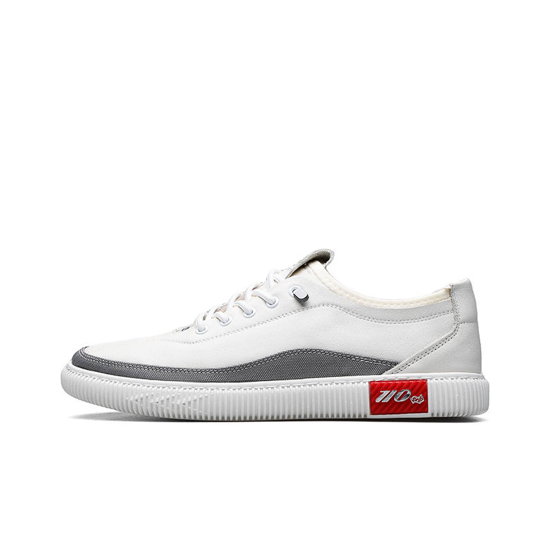PARDASAUL Slip Resistant Slip Resistant Skateboard Shoes Men's White