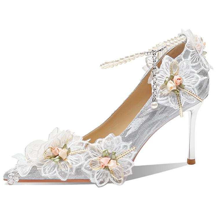 MIZAIJIA Pu High Heels Women's Silver Box
