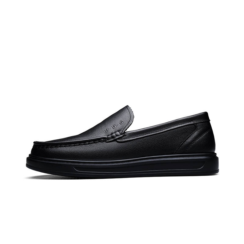 PARDASAUL Top Grain Cow Leather Gommino Loafers Men's Black